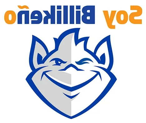 A sticker with a logo and a mascot's face